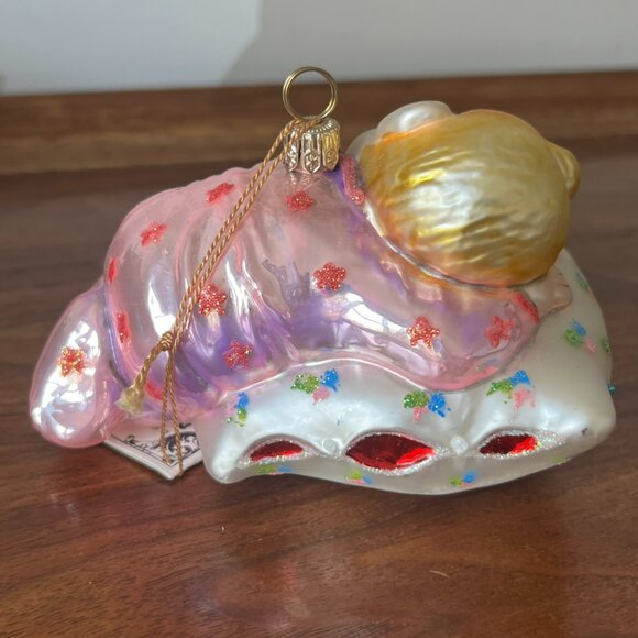 Kurt S. Adler Polonaise "Sweet Lullabye" Glass Baby Ornament 5" Komozja AP 1293 - Picture 5 of 17